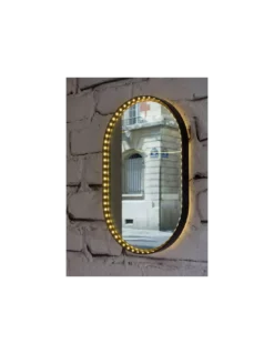 Applique Miroir Vanity Oval Noire, Le Deun Luminaires -Deco En Ligne Soldes applique miroir vanity oval noire le deun luminaires 1