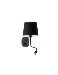 Applique/Liseuse Nordik Noir, Ideal Lux