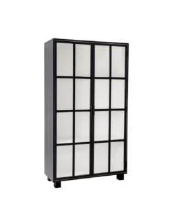 Armoire Vitrée Isabel Noire, Bloomingville