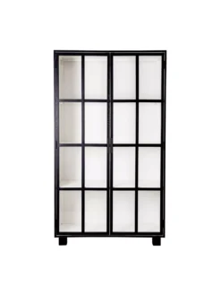 Armoire Vitrée Isabel Noire, Bloomingville -Deco En Ligne Soldes armoire vitree isabel noire bloomingville 3