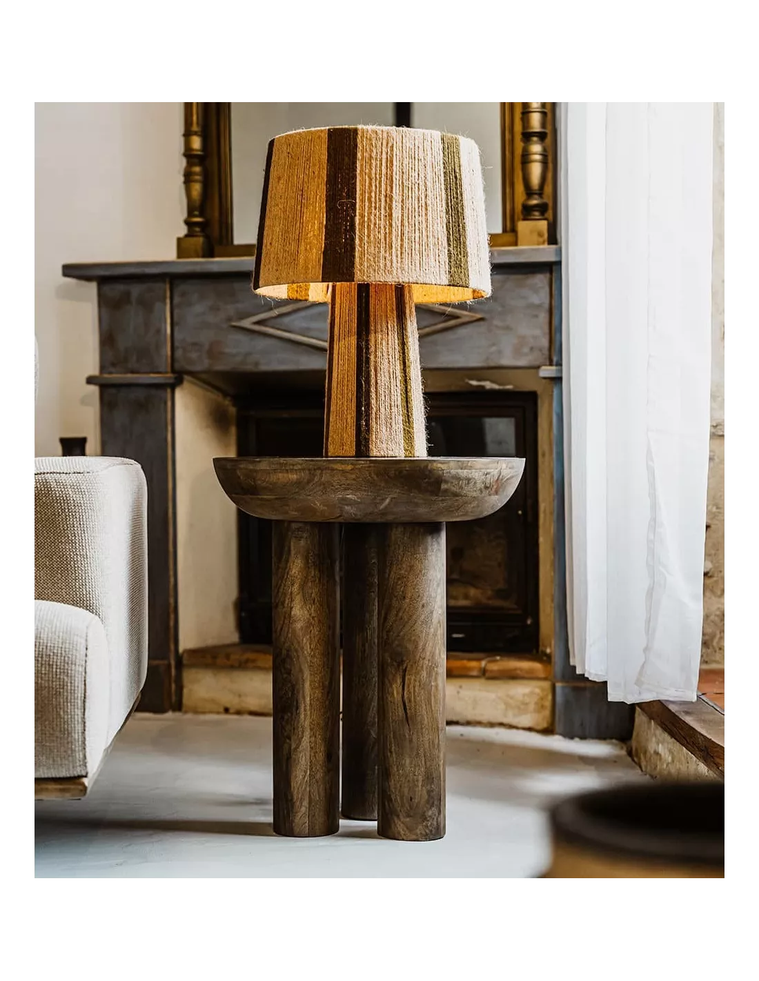 Bout De Canapé En Bois Artisanal 4 Bout De Canapé En Bois Artisanal – Image 2