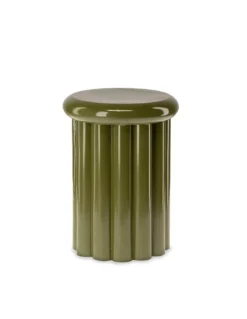 Bout De Canapé Vert Olive Brillant