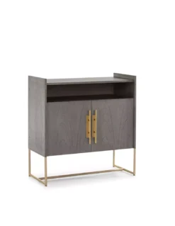 Buffet 2 Portes Gris 90cm, Thai Natura