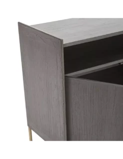 Buffet 2 Portes Gris 90cm, Thai Natura -Deco En Ligne Soldes buffet 2 portes gris 90cm thai natura 3