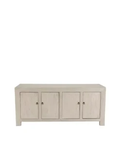 Buffet 4 Portes Patiné Tampere 180cm -Deco En Ligne Soldes buffet 4 portes patine blanc 180cm 3