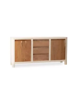 Buffet écru 2 Portes 3 Tiroirs Comino