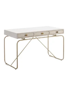 Bureau Bois Blanc/doré, Thai Natura