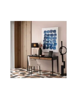 Bureau Noir Et Cannage 140cm, Thai Natura -Deco En Ligne Soldes bureau noir et cannage 140cm thai natura 1