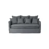 Canapé 2 Places Cosy Anthracite -Deco En Ligne Soldes canape 2 places anthracite en lin