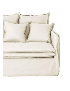 Canapé 2 Places Cosy Blanc Cassé -Deco En Ligne Soldes canape 2 places blanc casse en lin 2