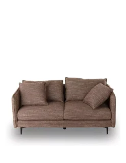 Canapé 2 Places Modène Marron Chiné -Deco En Ligne Soldes canape 2 places modene marron chine 4