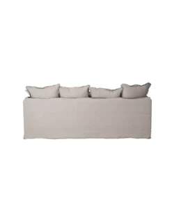 Canapé 3 Places Cosy Gris -Deco En Ligne Soldes canape 3 places gris en lin 3