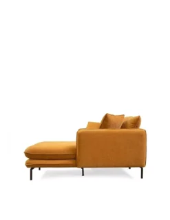 Canapé D'angle Modène Moutarde -Deco En Ligne Soldes canape d angle 3 4 places jaune fonce en tissu 2