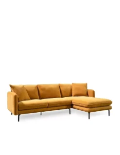 Canapé D'angle Modène Moutarde -Deco En Ligne Soldes canape d angle 3 4 places jaune fonce en tissu 4