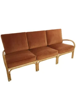 Canapé Rotin/velours 3 Places Riviera, KOK Maison -Deco En Ligne Soldes canape rotinvelours 3 places riviera kok maison 2