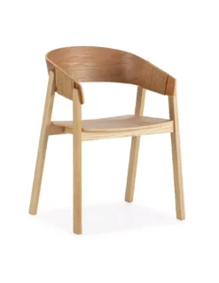 Chaise En Bois Naturel Avec Accoudoirs, Thai Natura