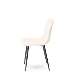 Chaise En Bouclette Blanche Manta -Deco En Ligne Soldes chaise en matelasse de bouclette blanche 2