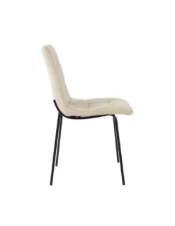 Chaise Ivoire Liona -Deco En Ligne Soldes chaise ivoire matelassee et surpiquee 2