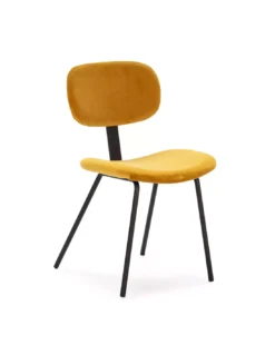 Chaise Jaune En Velours, Thai Natura