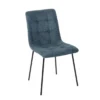 Chaise Bleue Liona -Deco En Ligne Soldes chaise matelassee bleue