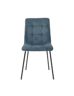 Chaise Bleue Liona -Deco En Ligne Soldes chaise matelassee bleue 2