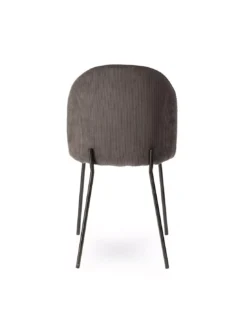 Chaise Gris Anthracite En Velours Côtelé Abba -Deco En Ligne Soldes chaise velours cotele gris anthracite clara 2