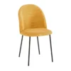Chaise Jaune Velours Côtelé Abba -Deco En Ligne Soldes chaise velours cotele jaune clara