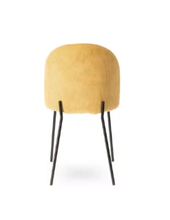 Chaise Jaune Velours Côtelé Abba -Deco En Ligne Soldes chaise velours cotele jaune clara 2