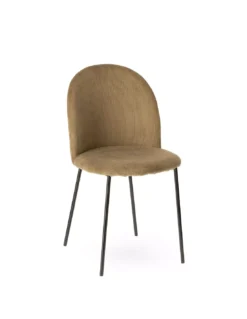 Chaise Kaki En Velours Côtelé Abba