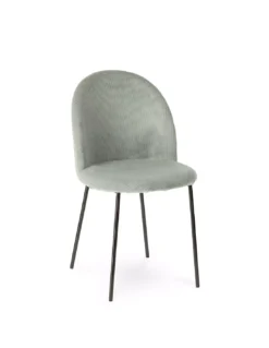 Chaise Vert D'eau En Velours Côtelé Abba