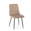 Chaise Beige En Velours Manta -Deco En Ligne Soldes chaise velours matelasse beige