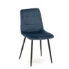 Chaise Bleue En Velours Manta