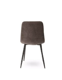 Chaise En Tissu Gris Manta -Deco En Ligne Soldes chaise velours matelasse gris 3