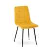 Chaise Tissu Jaune Manta -Deco En Ligne Soldes chaise velours matelasse jaune