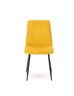 Chaise Tissu Jaune Manta -Deco En Ligne Soldes chaise velours matelasse jaune 2