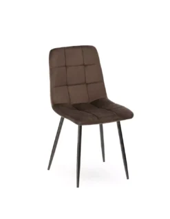 Chaise Marron En Velours Manta