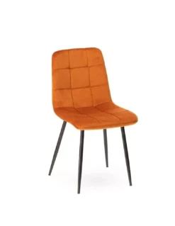Chaise Orange En Velours Manta