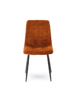 Chaise Tissu Rouille Manta -Deco En Ligne Soldes chaise velours matelasse rouille 2