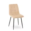 Chaise Beige Clair En Velours Manta