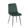 Chaise Vert Foncé Velours Manta -Deco En Ligne Soldes chaise velours matelasse vert fonce
