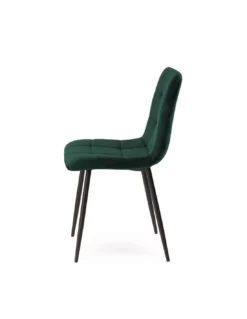 Chaise Vert Foncé Velours Manta -Deco En Ligne Soldes chaise velours matelasse vert fonce 3