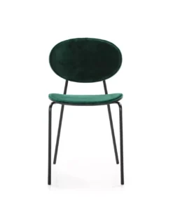 Chaise Verte Velours Aux Pieds Noirs, Thai Natura -Deco En Ligne Soldes chaise verte velours aux pieds noirs thai natura 3