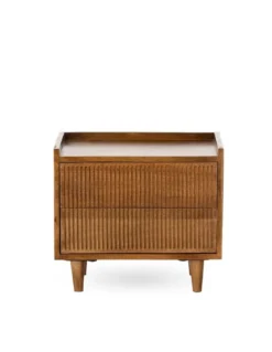 Chevet 2 Tiroirs En Bois De Manguier -Deco En Ligne Soldes chevet 2 tiroirs en bois de manguier 2