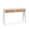 Console Blanche Et Cannage 120cm, Thai Natura -Deco En Ligne Soldes console blanche et cannage 120cm thai natura
