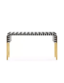 Console Noire Et Blanche 156cm Zebra, Thai Natura -Deco En Ligne Soldes console noire et blanche 156cm zebra thai natura 2