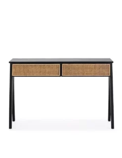 Console Noire Et Cannage 120cm, Thai Natura -Deco En Ligne Soldes console noire et cannage 120cm thai natura 2