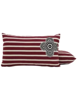 Coussin Perspective Rouge/Ecru, Jean Paul Gaultier