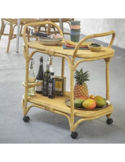 Desserte En Rotin Roulante Maggie, KOK Maison -Deco En Ligne Soldes desserte en rotin roulante maggie kok maison 2