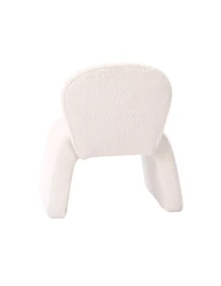 Fauteuil Blanc Bouclettes Bert -Deco En Ligne Soldes fauteuil createur tissu bouclettes blanc 2
