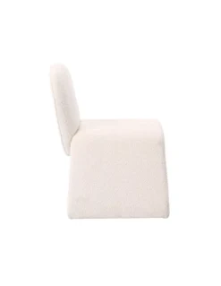 Fauteuil Blanc Bouclettes Bert -Deco En Ligne Soldes fauteuil createur tissu bouclettes blanc 3
